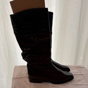 Sleek Black /Brown Women's Boots